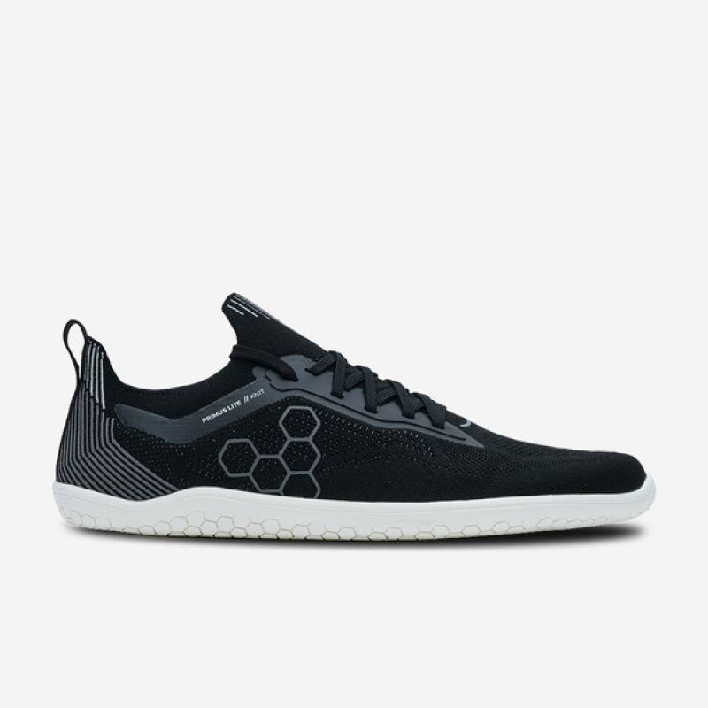 Vivobarefoot Primus Lite Knit Trail Løbesko Herre Obsidian | VZE-702849